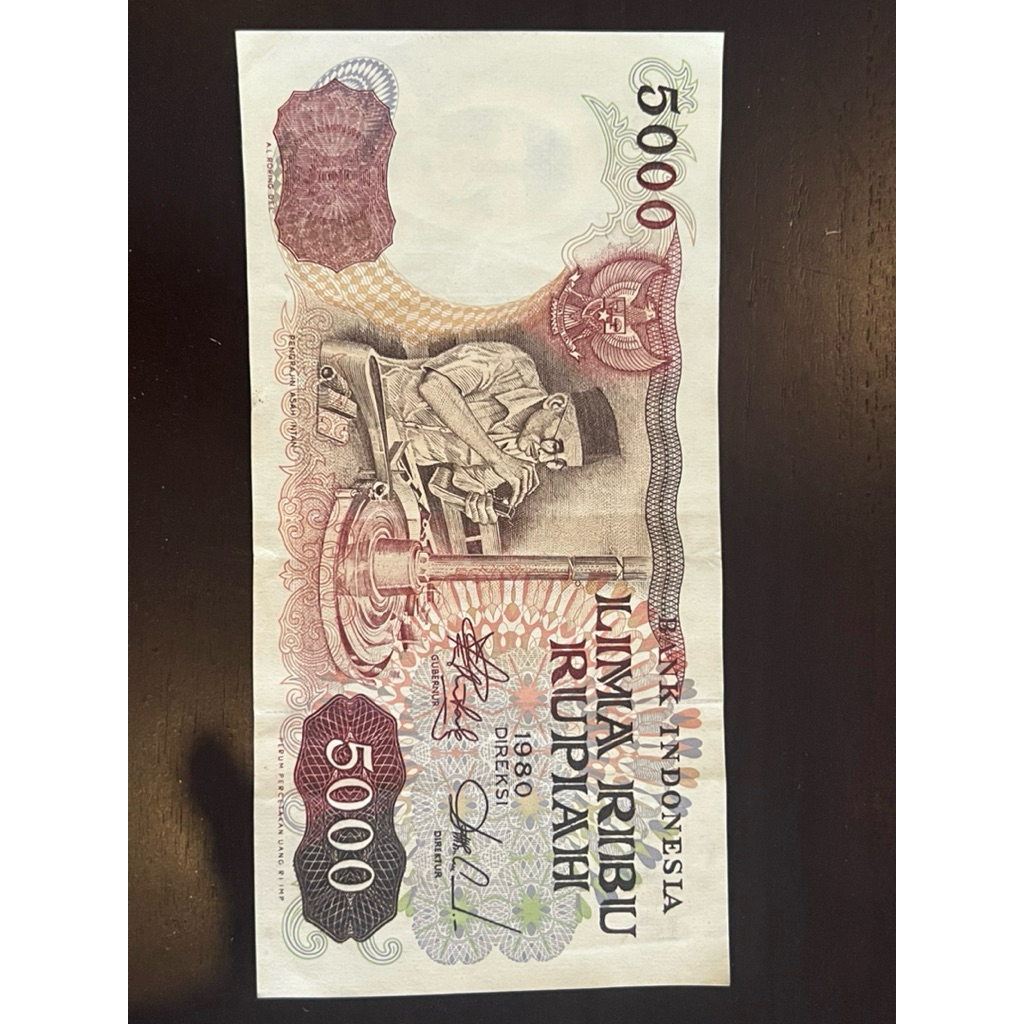 uang 5000 rupiah tahun 1980