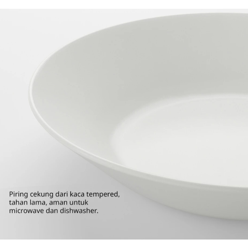 IKEA Ofast Piring Makan Kaca Tempered 20cm