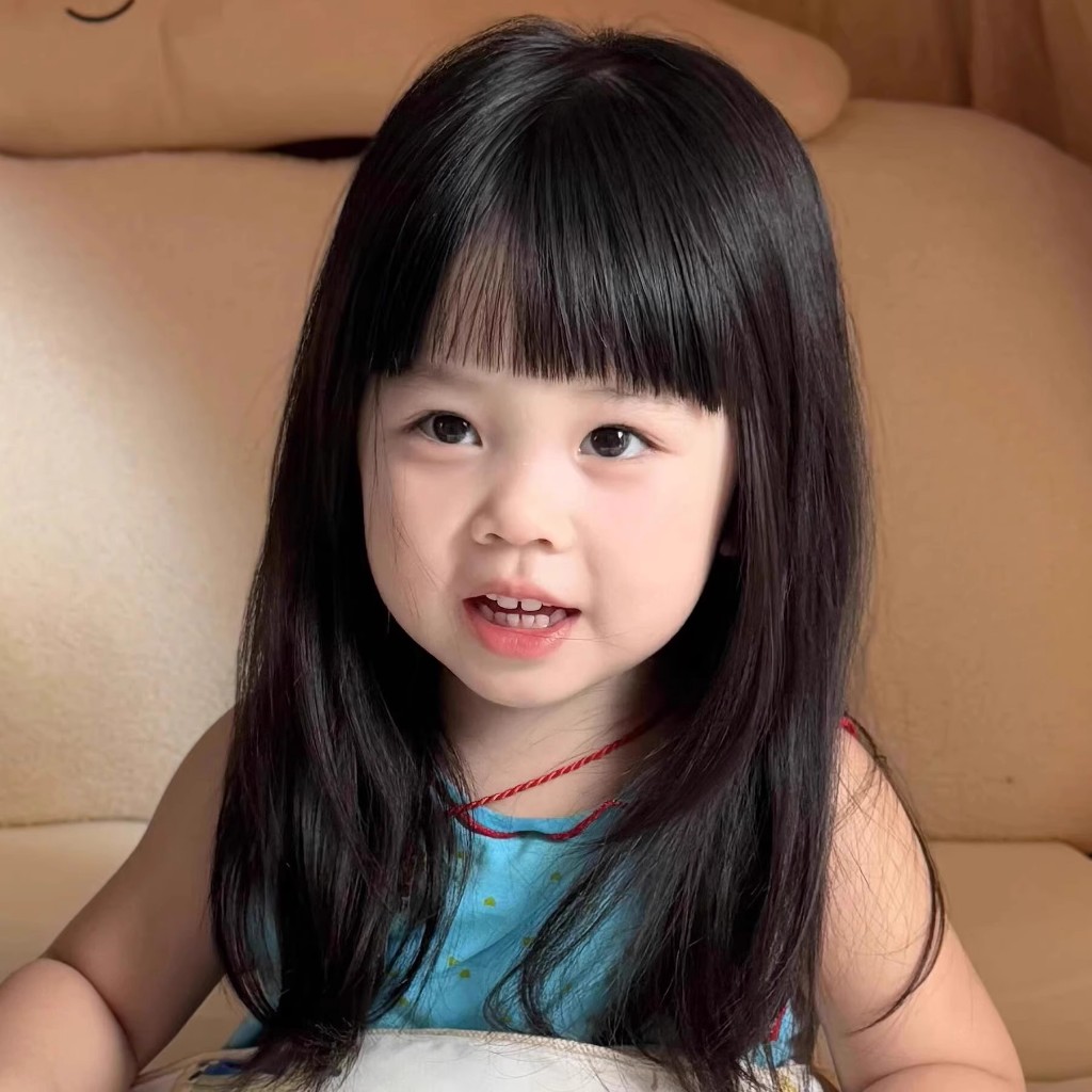 Rambut Palsu Anak Anak/rambut palsu wanita/rambut palsu panjang lurus/wig ponytail wanita/aksesoris 