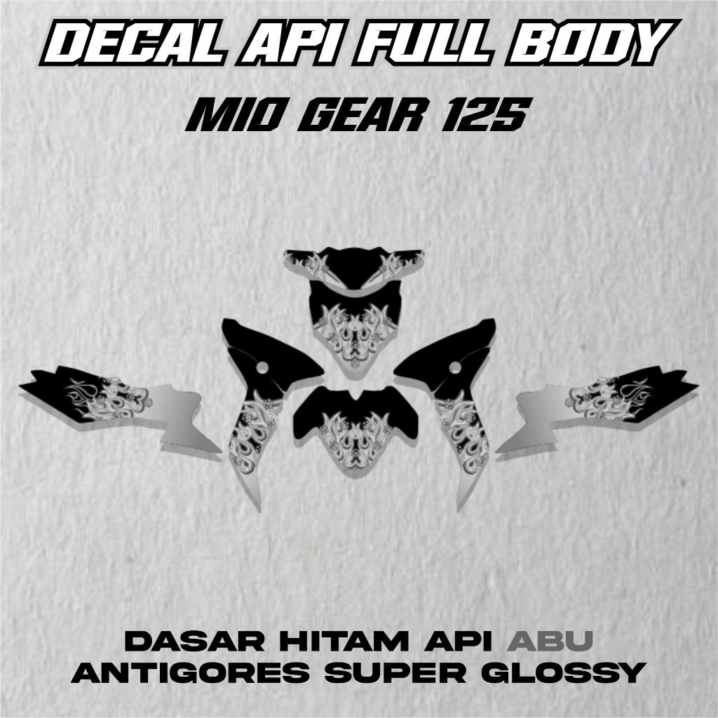 DECAL FULL BODY MIO GEAR 125 DECAL MOTOR MOTIF API ( YAMAHA MIO GEAR 125 )