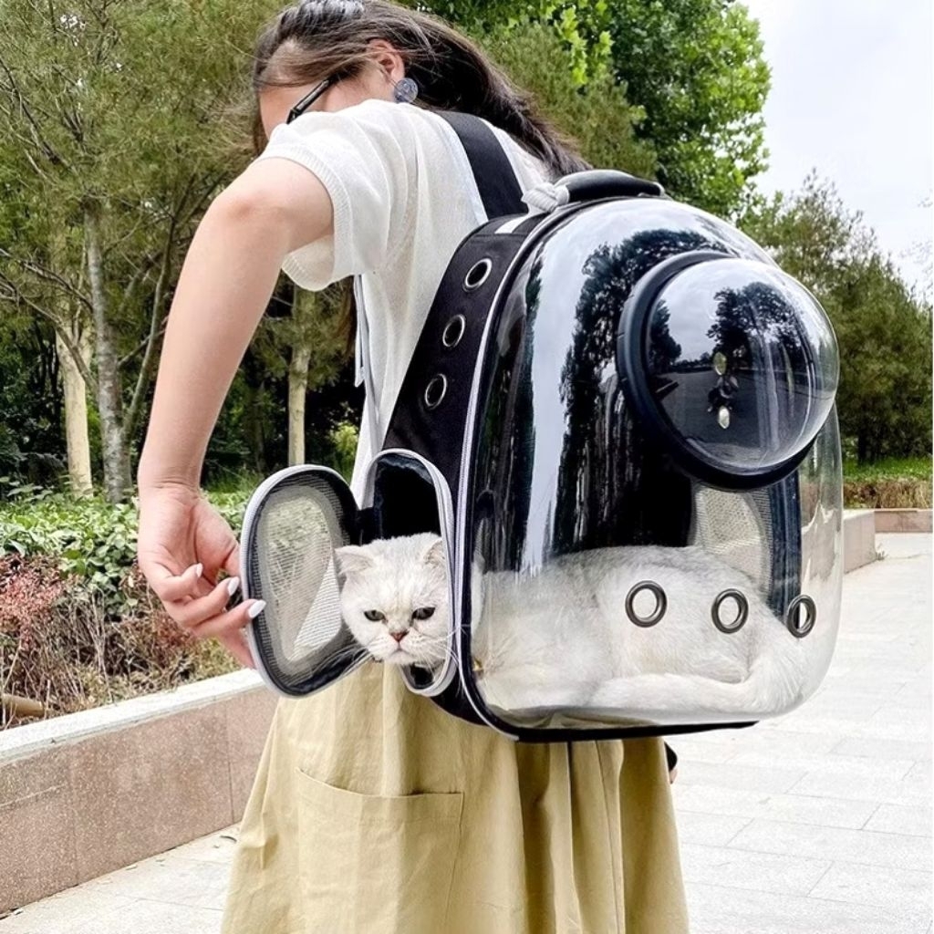 Tas Kucing Astronot Transparan Pet Cargo Kucing Besar Tas Tas Kucing Bentuk Bola