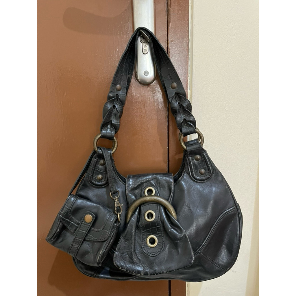 Tas Preloved Hobo Bag Shoulder Bag Kulit Asli