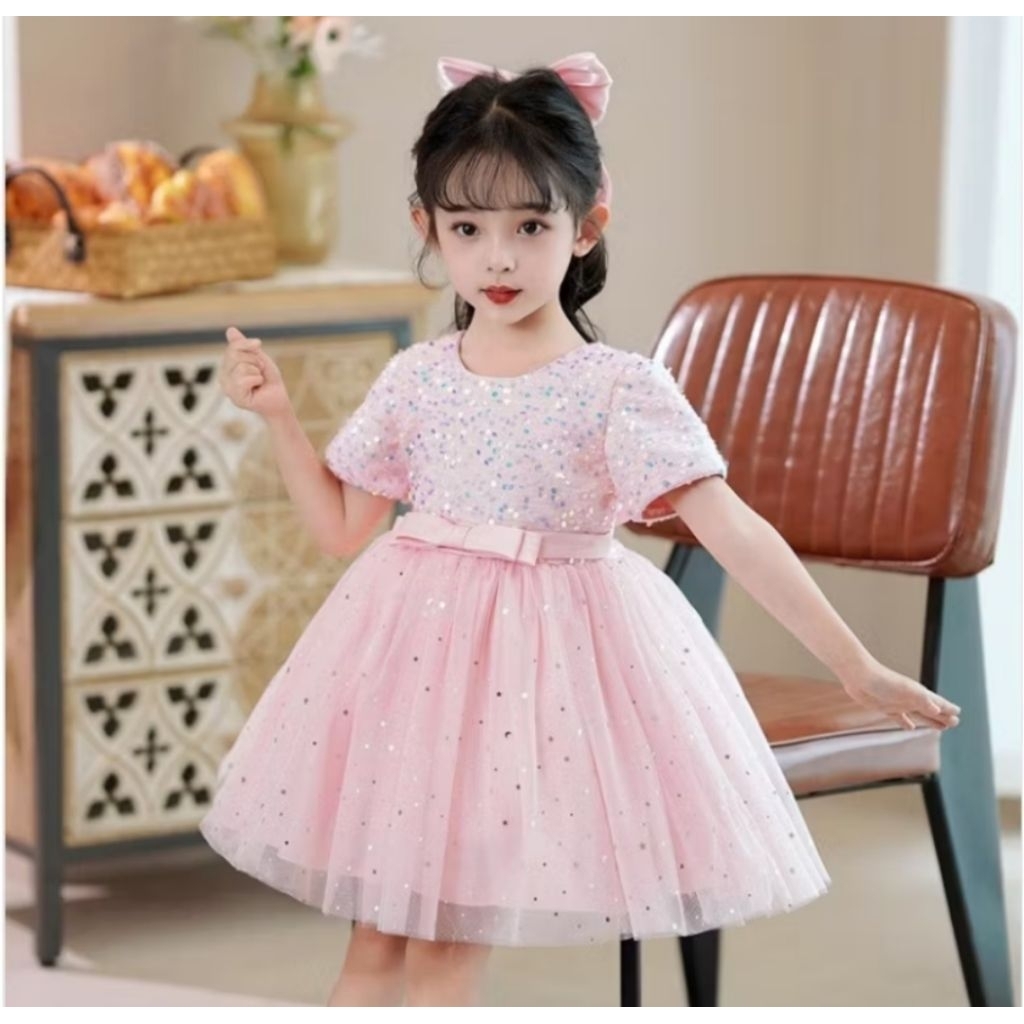 SPP-gaun natal gaun kembang dress natal dress kembang dress mewah gaun mewah D 6632 Dress anak perem