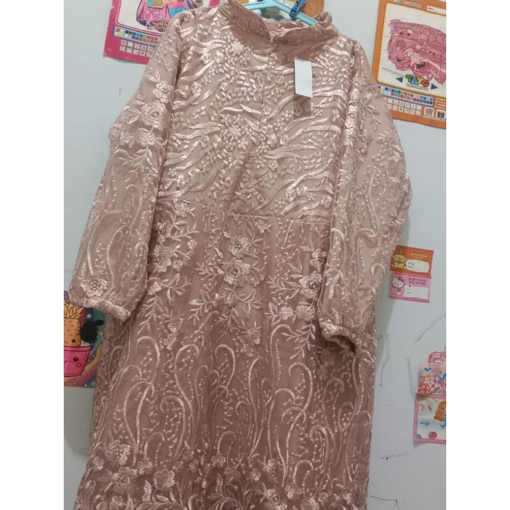 Gamis Brukat Malay rose gold