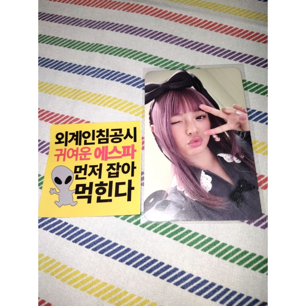 READY hanni newjeans nj njz yizhiyu OMG yzy photocard pc benefit pob kuromi pout peace hanni pout bu