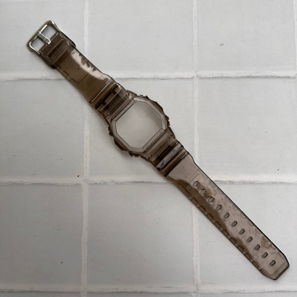 bnb dw5600 clear smoke bezel strap g-shock dw-5600 smoke aftermarket