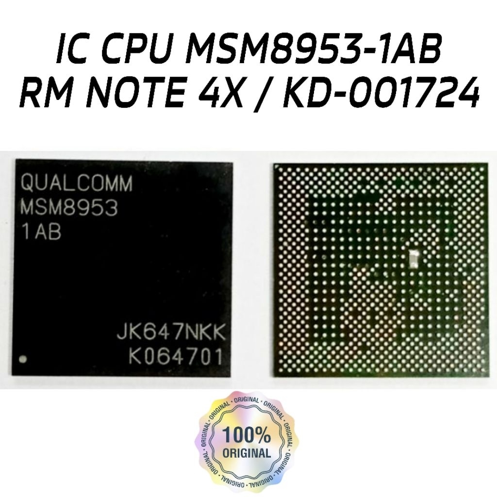 CHIP IC CPU MSM8953-1AB / KD-001724 / REDMI NOTE 4X ORIGINAL