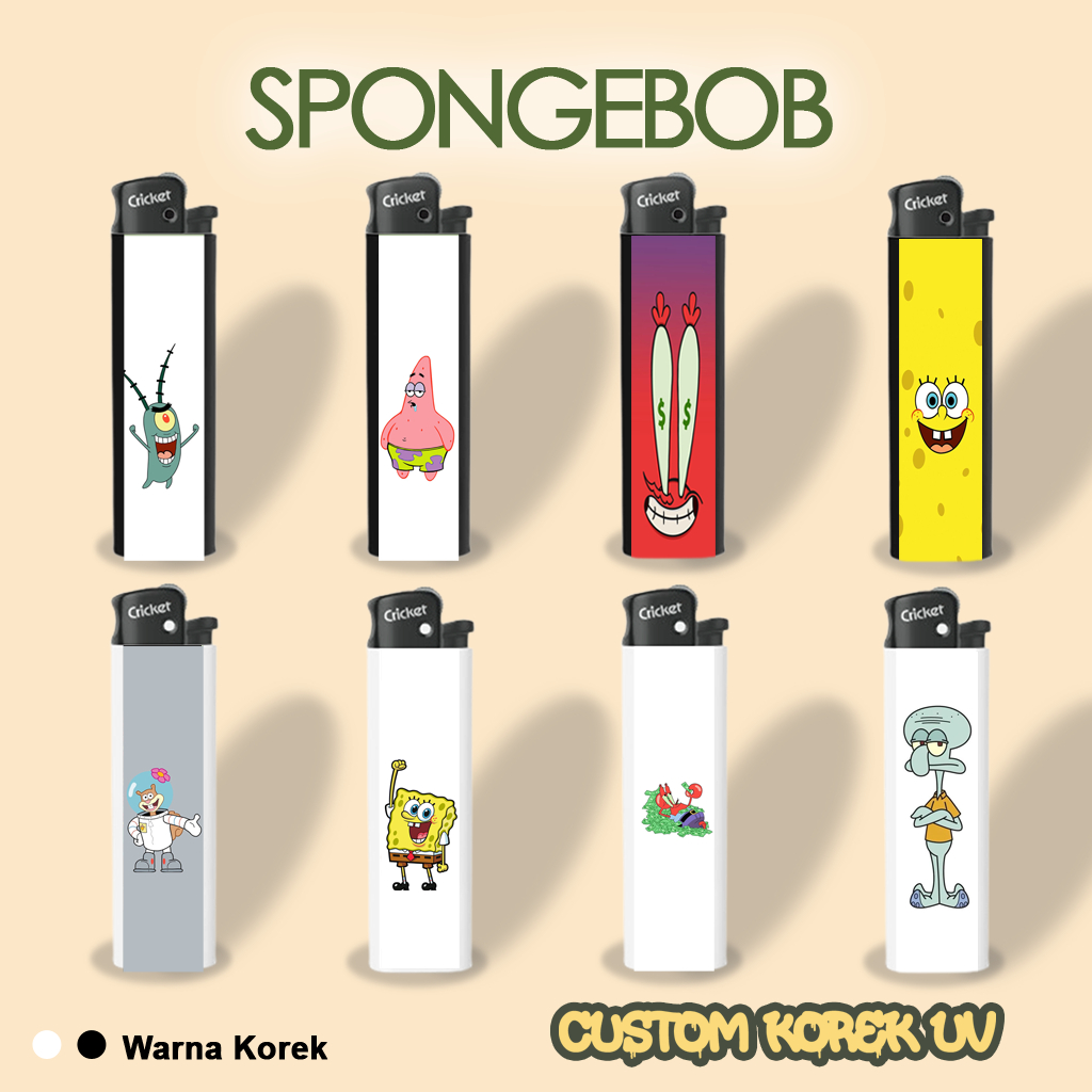 Spongebob Korek Print UV Korek Cricket Print Uv Korek Cricket Custom Sticker Waterproof