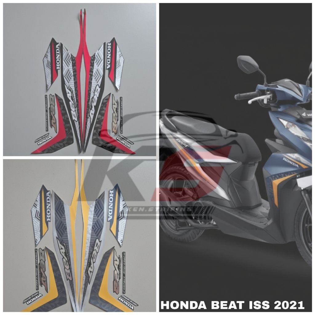 STICKER STRIPING MOTOR HONDA BEAT ISS 2021