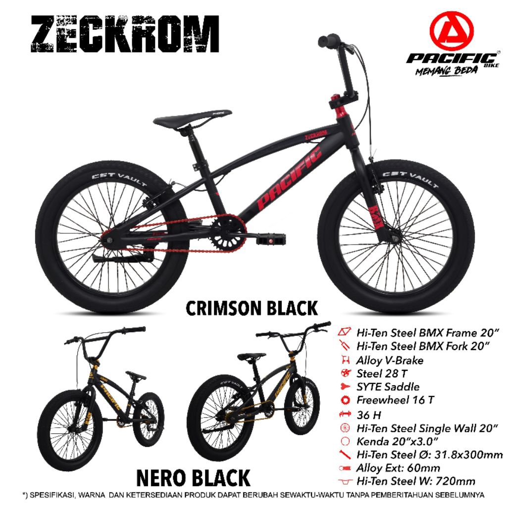 NEW!!! SEPEDA BMX ANAK LAKI LAKI 20 INCH PACIFIC ZECKROM / PACIFIC NITRON / PACIFIC HOTSHOT XT BAN