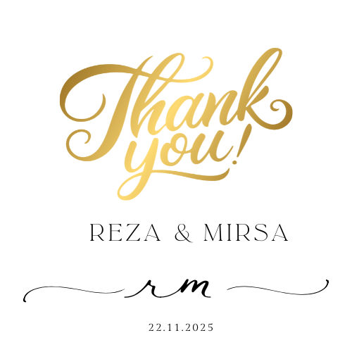 thank you wedding card / sticker (bisa pilih)