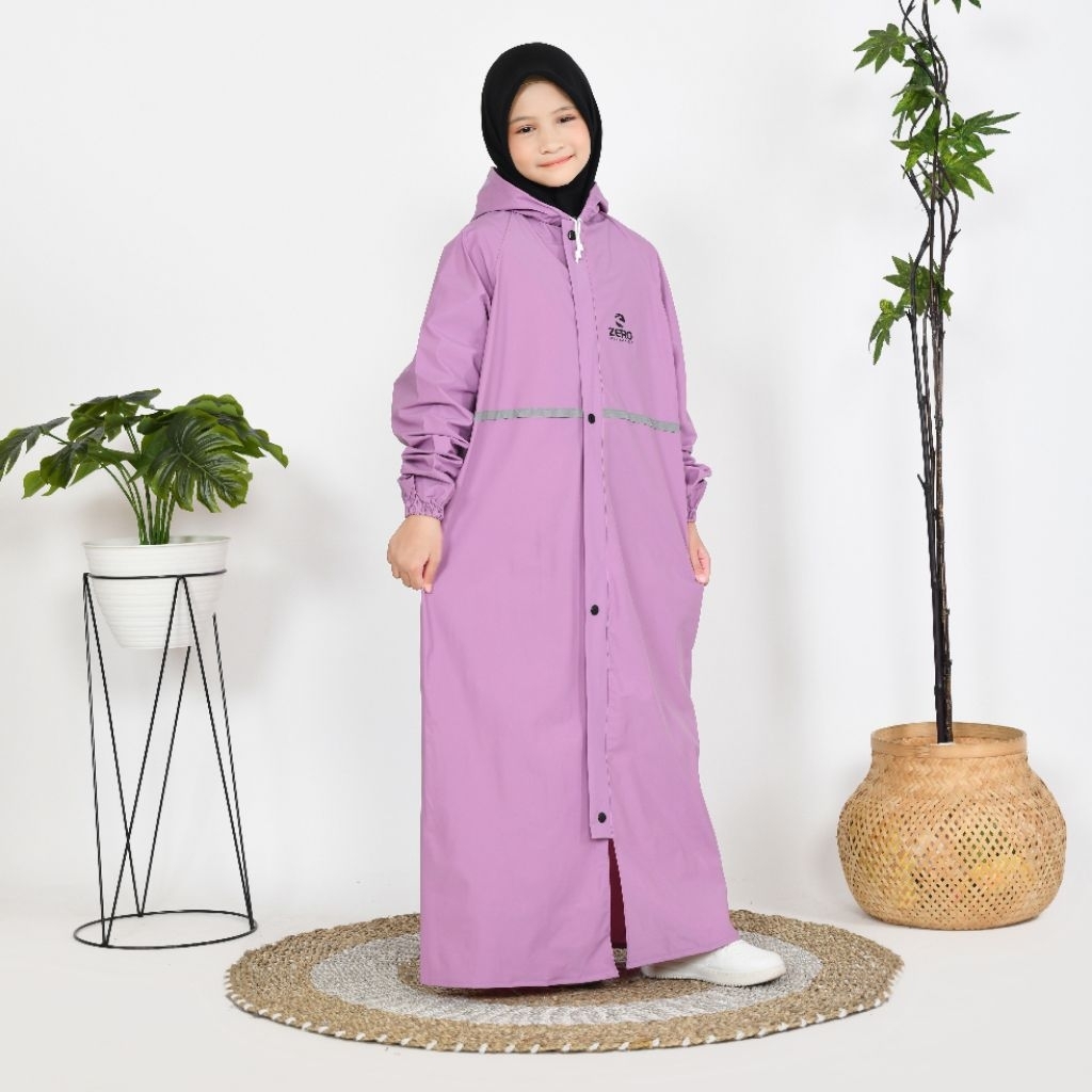 JAS HUJAN GAMIS ANAK MUSLIMAH RAINCOAT MANTEL HUJAN GAMIS ANAK BAHAN PVC KARET TEBAL KUAT LENTUR ELA