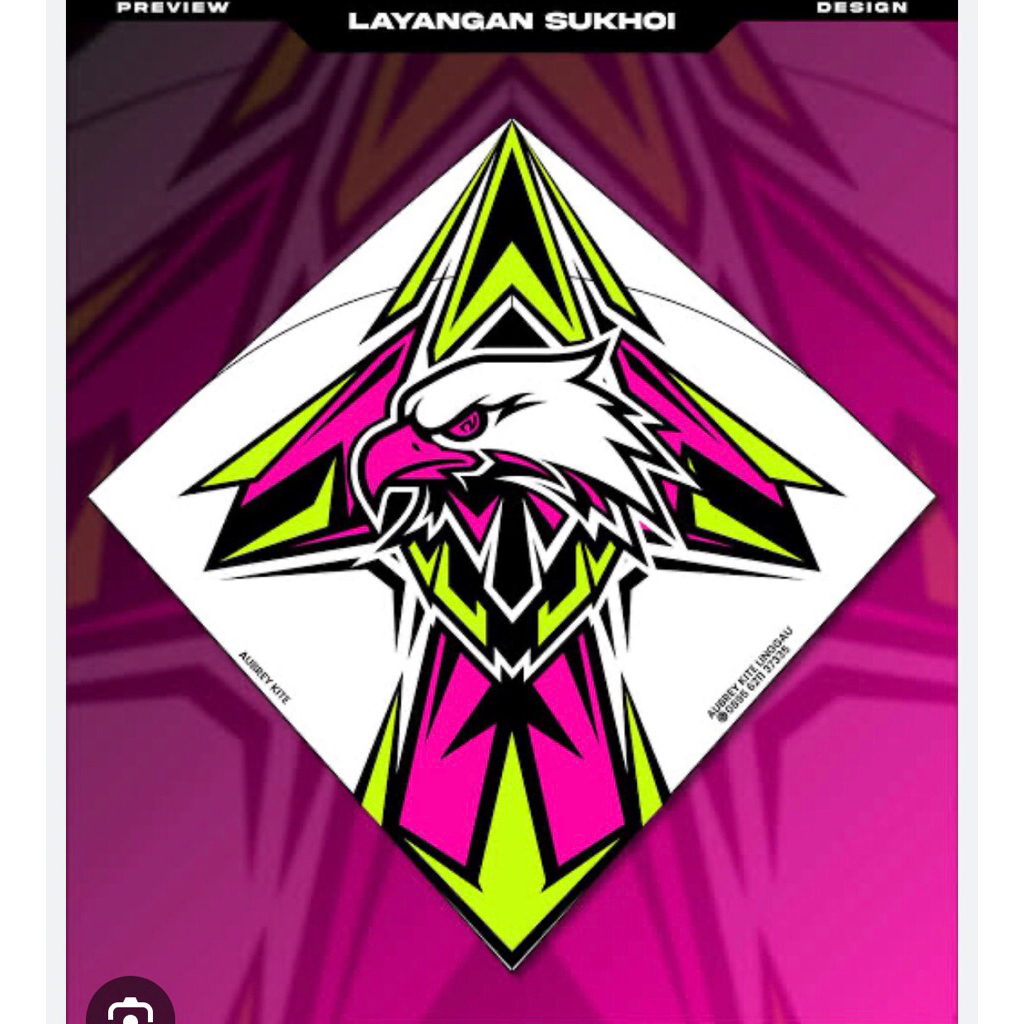 jasa sablon kertas layang-layang sukhoi 3 warna