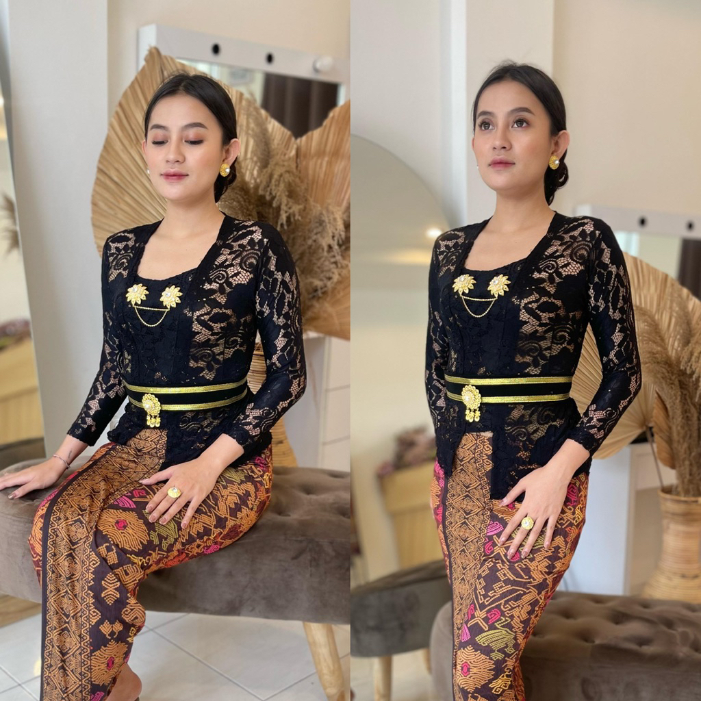ONE SET KEBAYA BROKAT JUMBO SOFIA Kutu Baru / Setelan Kebaya Tradisional Brokat Wanita