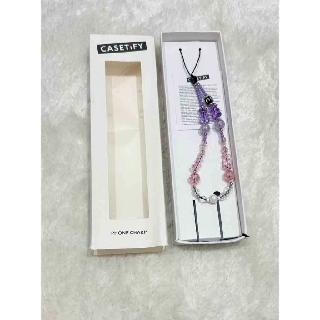 Casetify Baby Bear Pink Lilac Phone Charm Gantungan HP Original