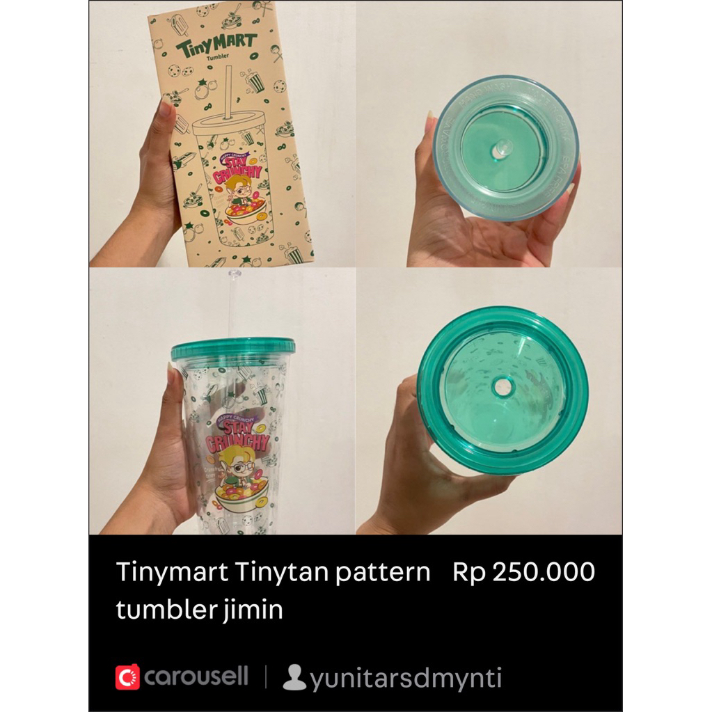 Tinymart Tinytan pattern tumbler jimin