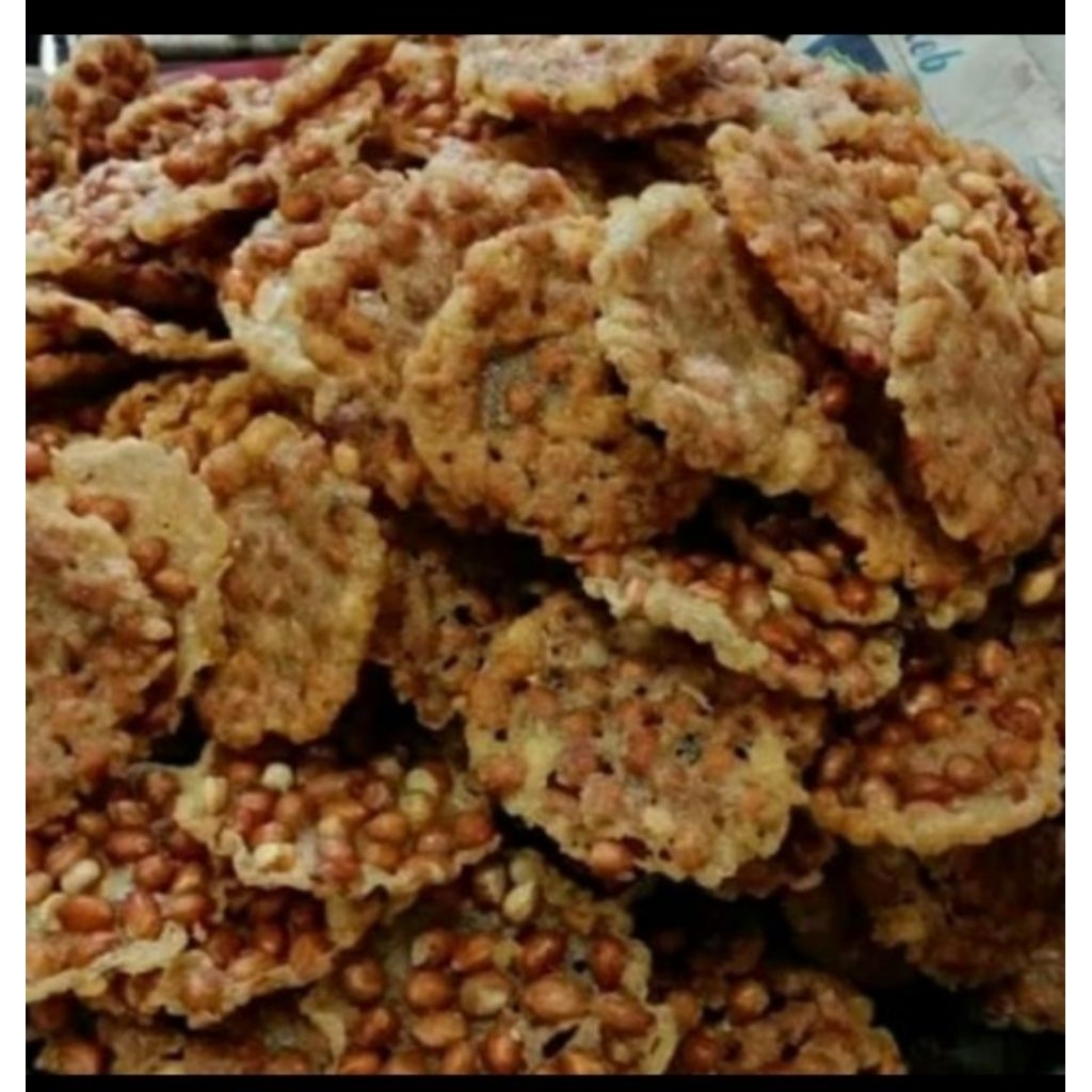 PEYEK KACANG IJO (HIJAU} 500 g FULL KACANGNYA GURIH RENYAH / PEYEK BULAT KACANG IJO / RAMPEYEK