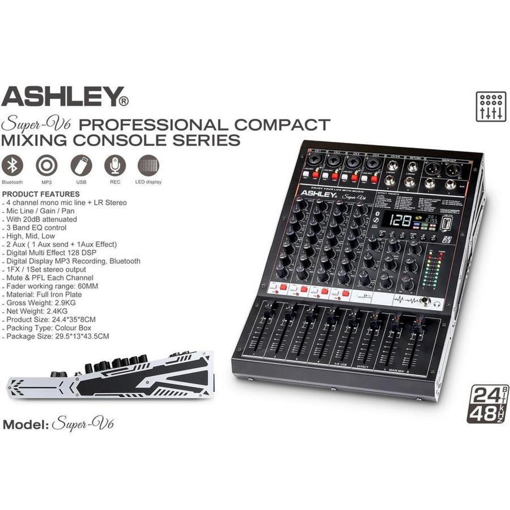 SUPER-V6 MIXER 6 CHANNEL ASHLEY ORIGINAL / MIXER 6 CHANNEL / SUPERV6 ASHLEY / SUPER V6 ASHLEY
