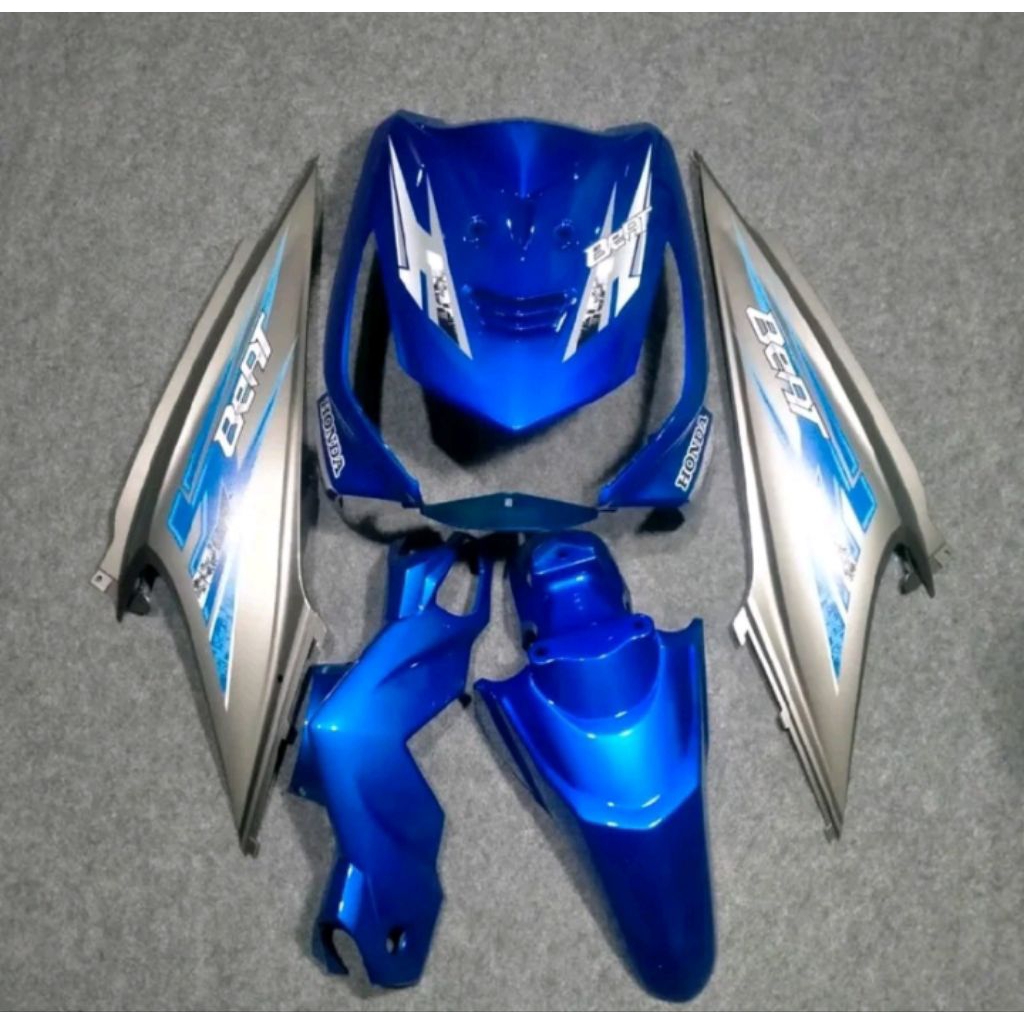 full set body halus beat karbu warna biru candy mix silver
