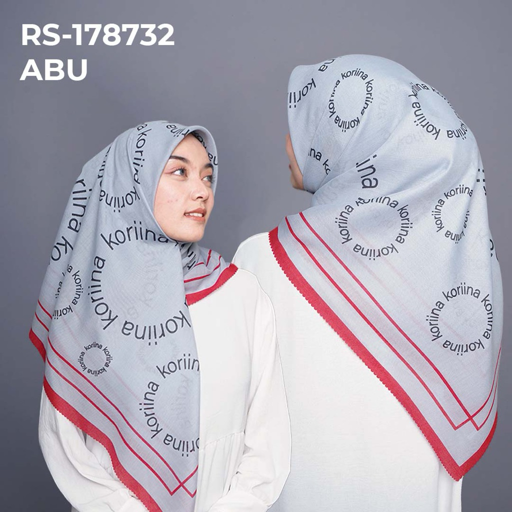 RS-178732 Hijab Jilbab Dennay Scarves Voal Motif Segi Empat Basic Laser Cut