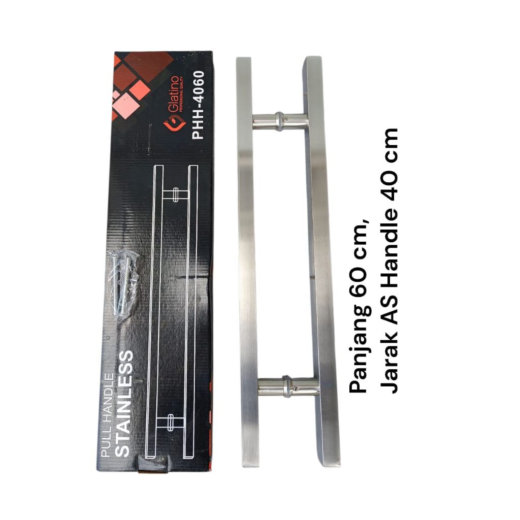 Pull Handle Glatino 60 cm Model Kotak / Pull Handle H Stainless 60 cm / Handle Pintu 60 cm Stainless