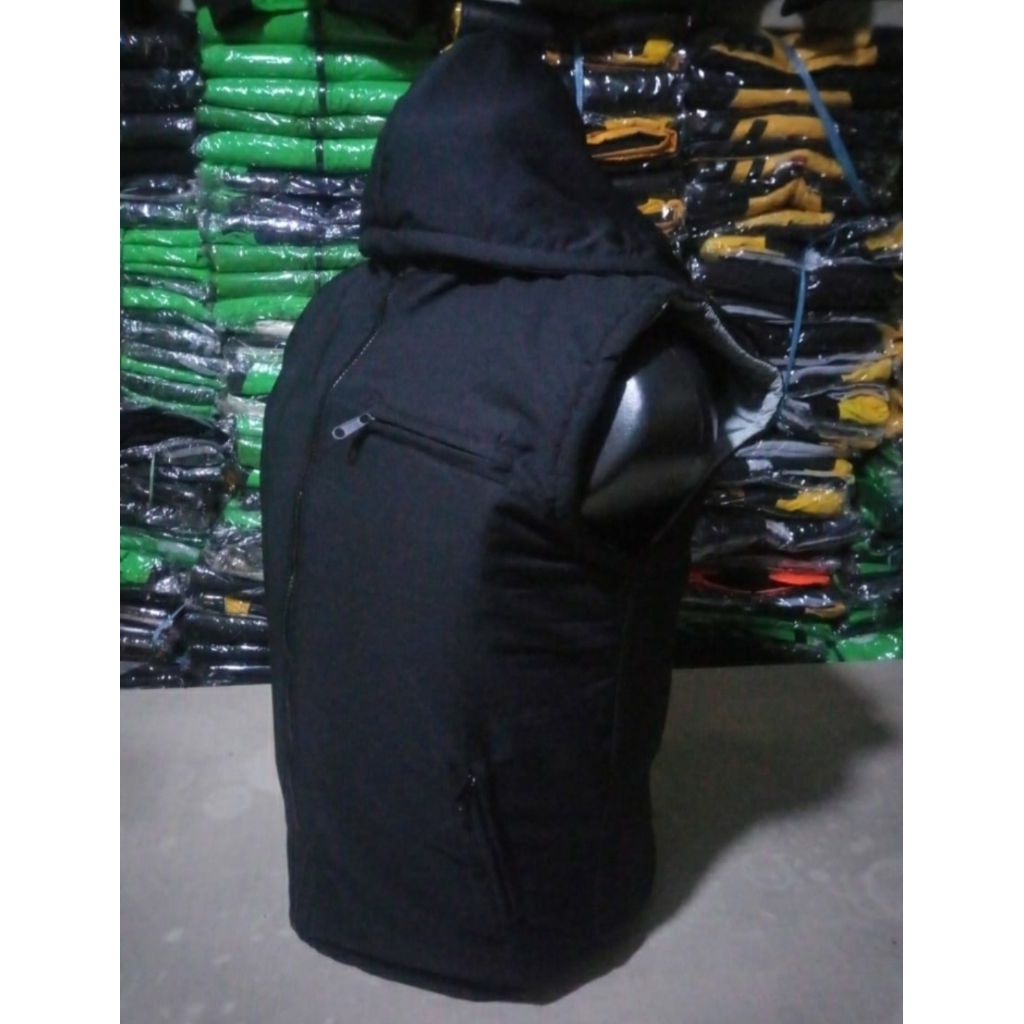 Rompi Driver Polos Kupluk Bisa Dilepas