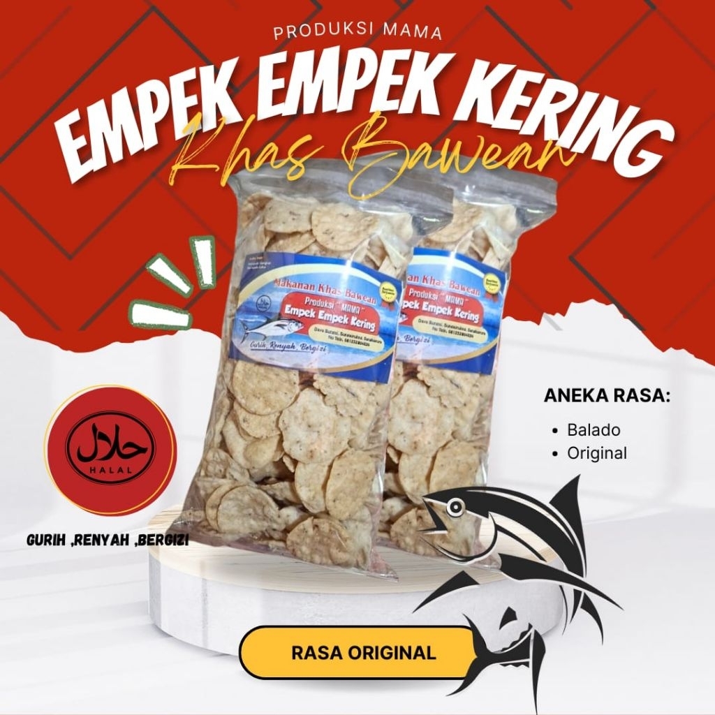 pempek kering khas bawean 250 gr