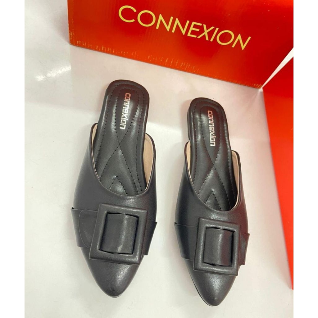 Sandal Flat Wanita / Slop Connection Premium Kode 01 / Flatsholic 45