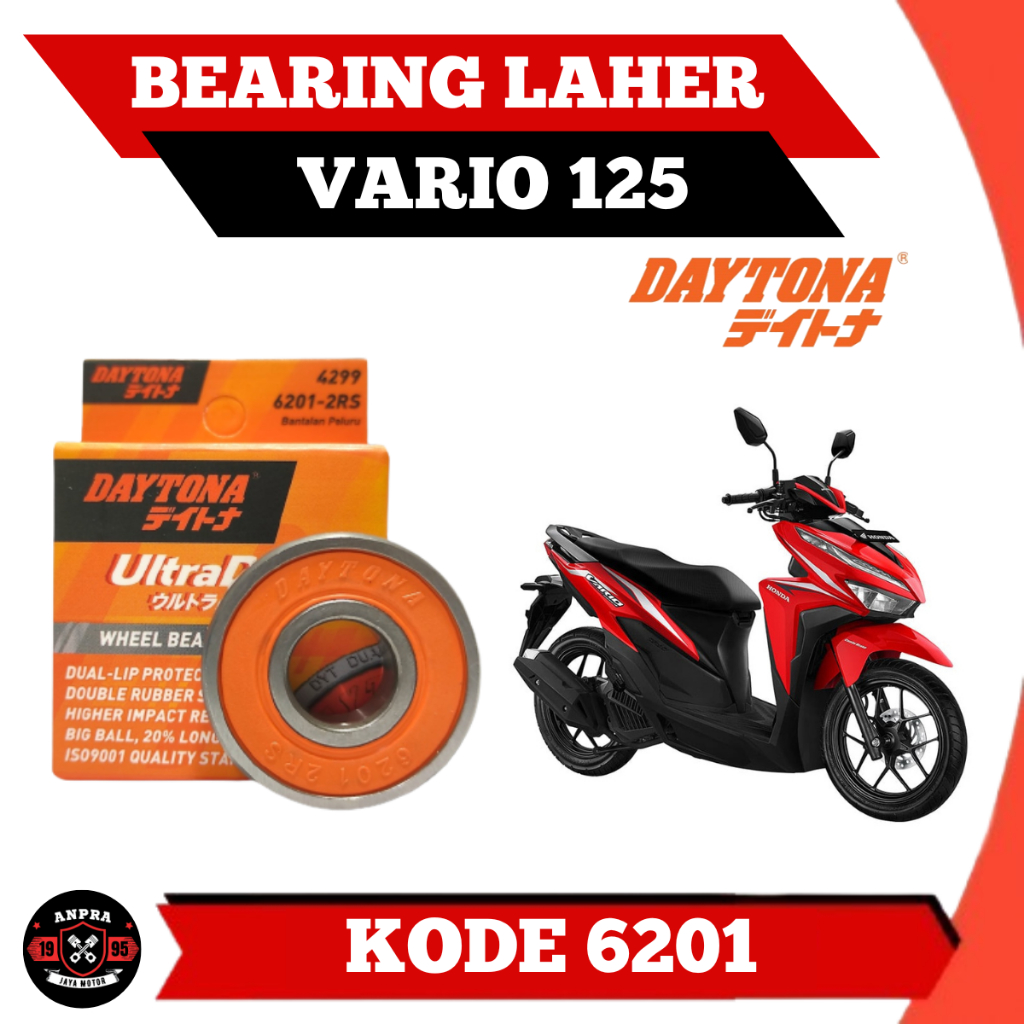 BEARING LAHER RODA DEPAN DAYTONA HONDA VARIO 125 ORIGINAL 6201