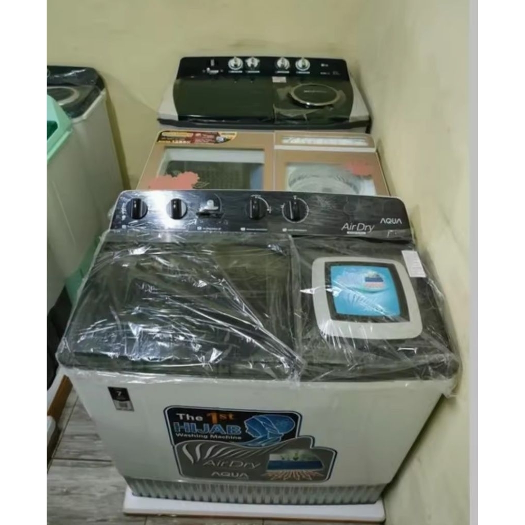 MESIN CUCI AQUA JAPAN QW P 1250 /1260T MESIN CUCI 2 TABUNG 12 KG