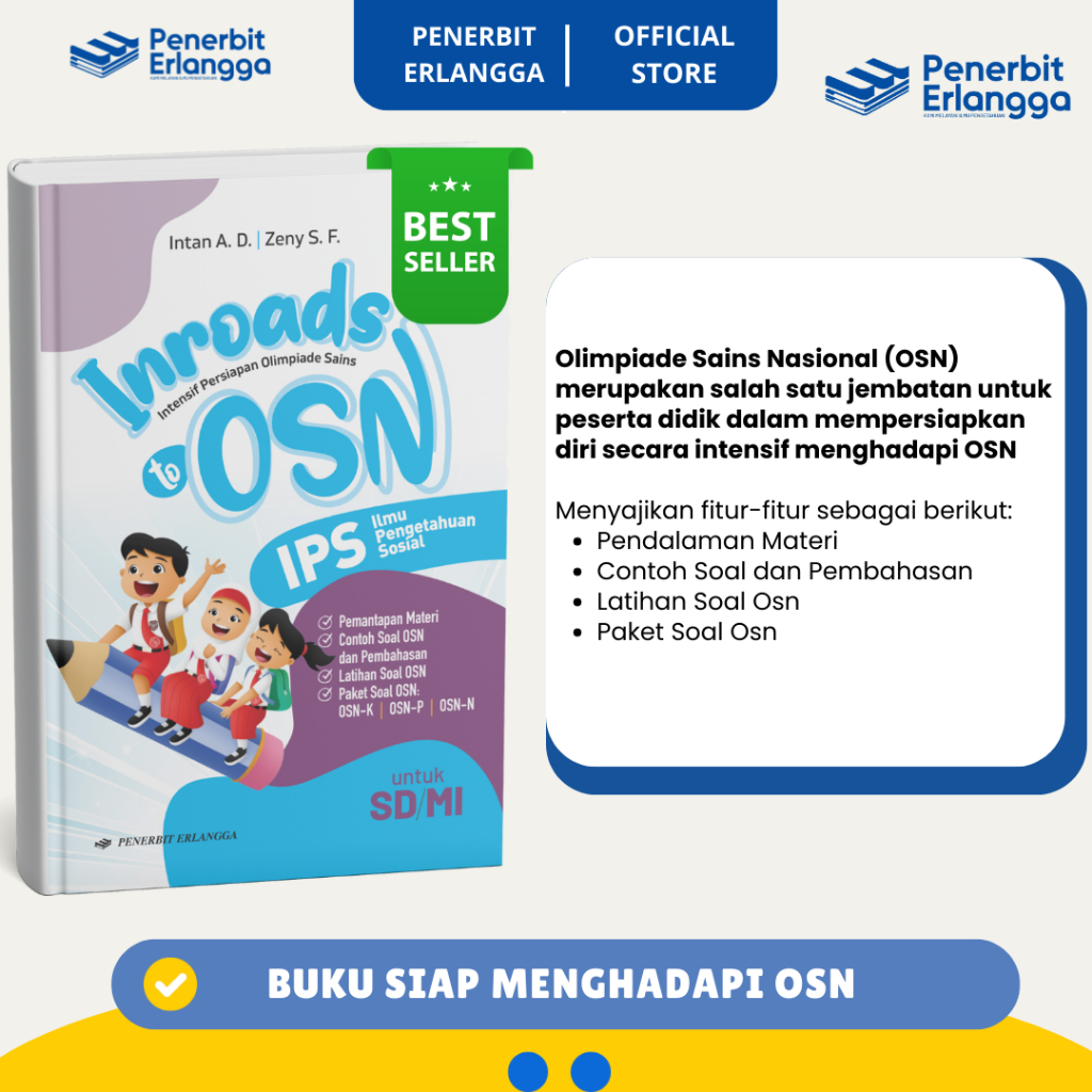 [Erlangga Official] Buku Persiapan Menghadapi Osn Ips: Inroads to Osn Ips Sd/Mi