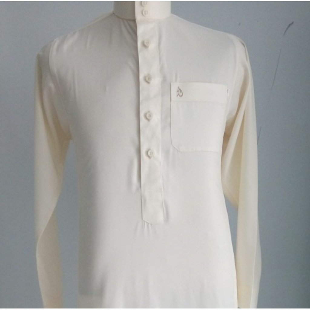 Jubah Al Noor Polos Medium Cream
