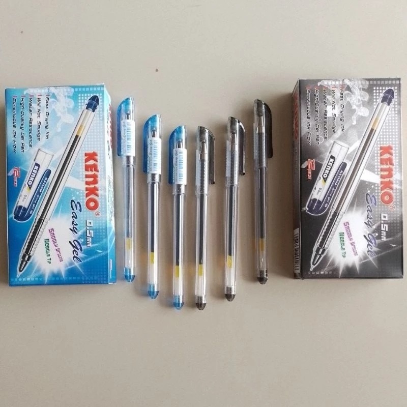 Pulpen Gel Pen Kenko Easy Gel (12 Pcs) [Original] / Kenko Easy Gel ( 1 kotak )