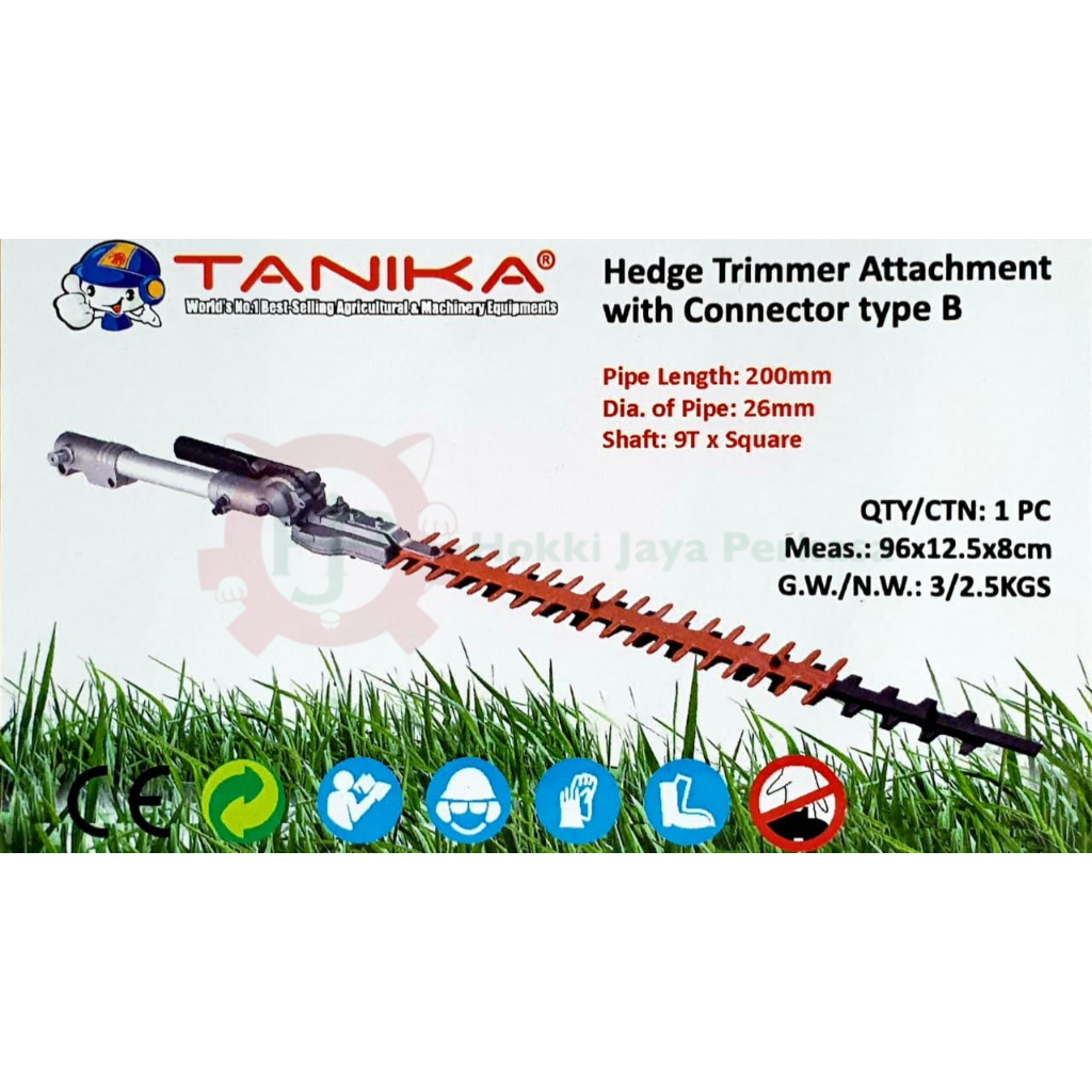 TANIKA Attachment Hedge Trimmer Connector Mesin Potong Rumput Menjadi Alat Potong Rumput di Lahan Da
