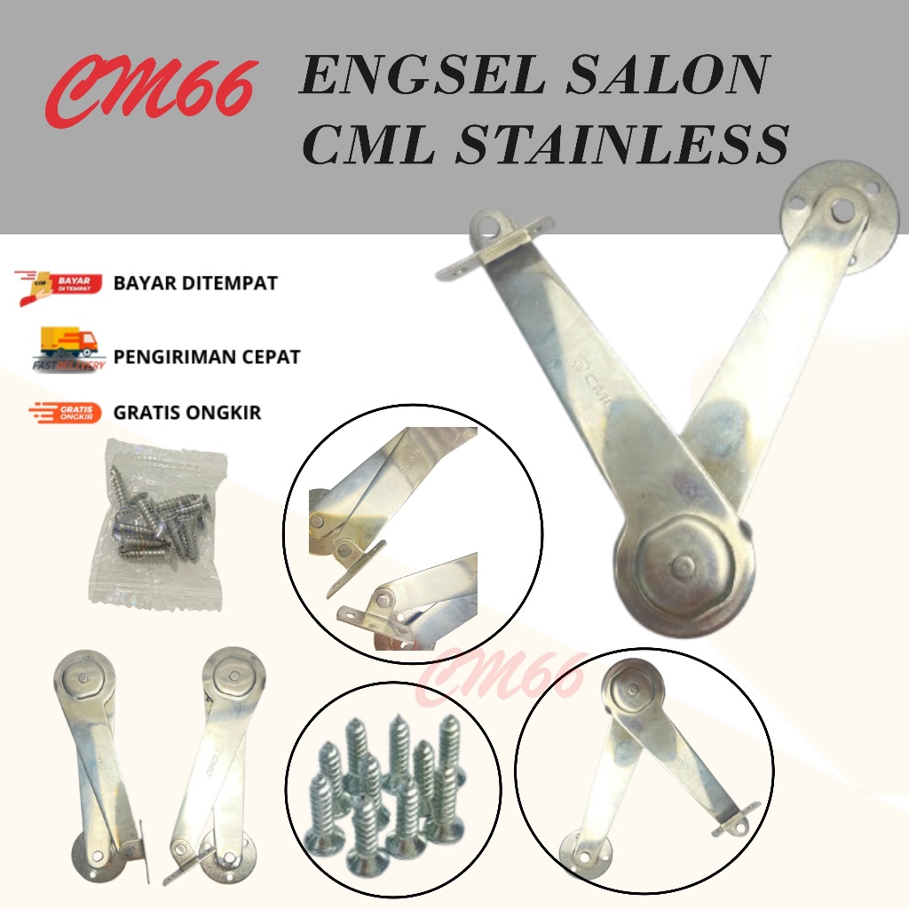 ENGSEL STAINLESS SALON SLIDING/ENGSEL LIPAT LEMARI JENDELA SIKUTAN/ENGSEL PENAHAN JENDELA