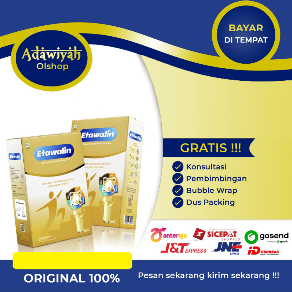 Etawalin Original 200gr Pilihan Tepat Ampuh Atasi Asam Urat Susu Kambing Etawa Bubuk BPOM Halal COD