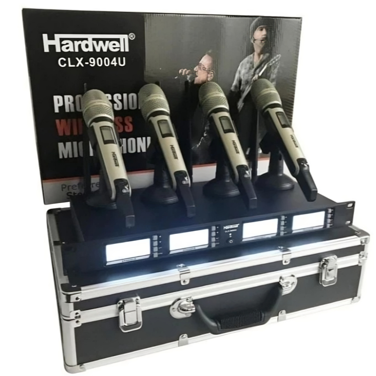 Mikrofon Wireless Hardwell CLX 9004 U 4 Handheld/Mic Hardwell CLX-9004U 4 Channel /Hardwell CLX9004U