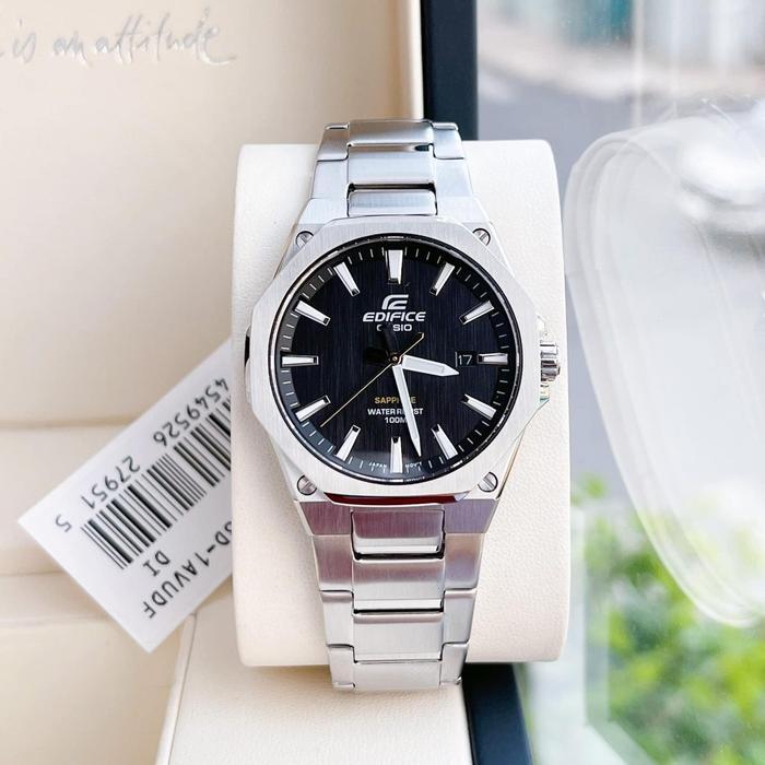 Casio EDIFICE EFR-S108D-1AVUDF Jam Tangan Pria Analog Sapphire Anti Gores Original