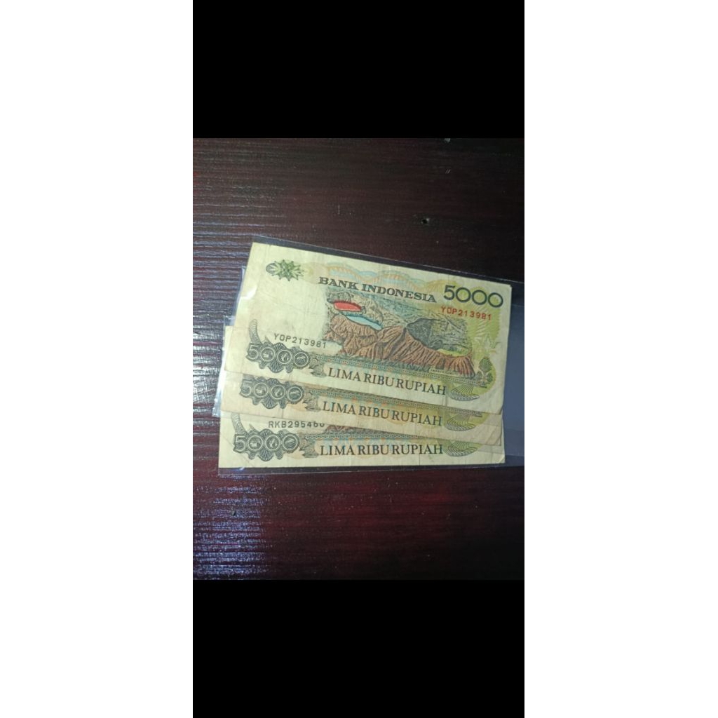 uang kertas kuno 5000 sasando bekas edar
