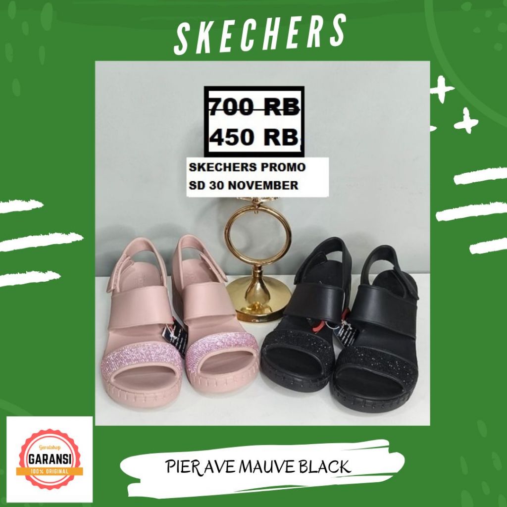 Sandal wanita Skechers PIER AVE wedges sale original 100%
