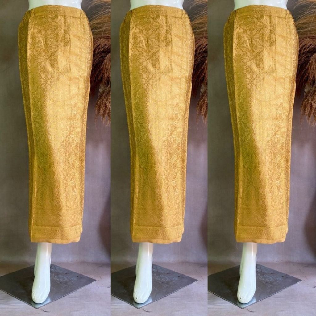 Span Songket Gold/Rok Instan Span Kebaya/Span Songket Tenun Batik Palembang