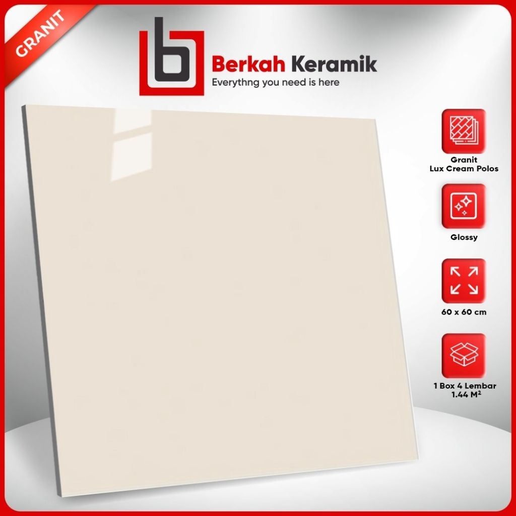 Granit Lantai Cream Polos 60x60 CREAM POLOS