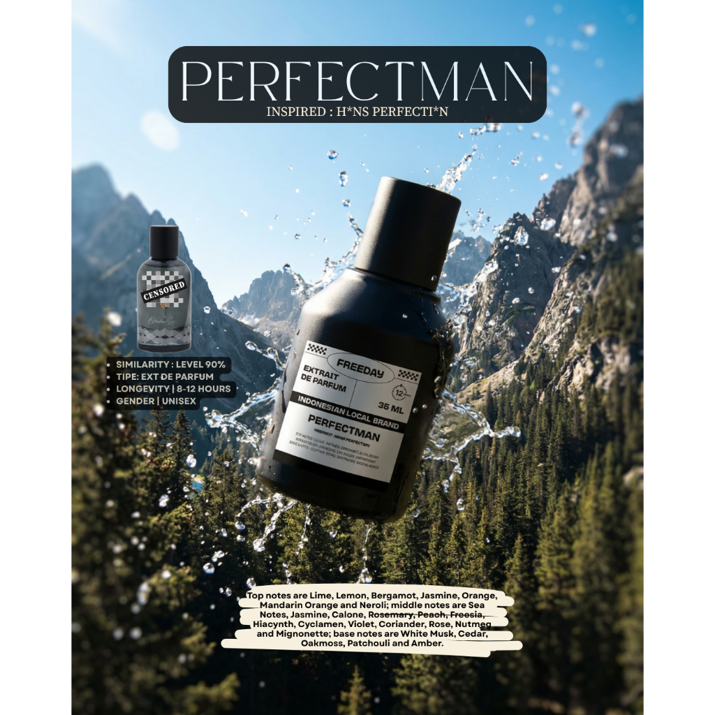 FREEDAY PERFECTION MAN PARFUM PREMIUM Pria dan Wanita Special Bundling 35ml Parfume Unisex
