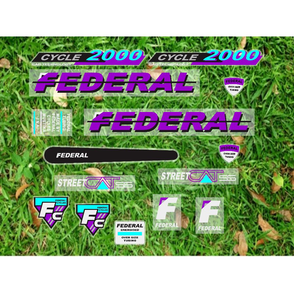 decal stiker sepeda federal street cat transparan maxdecal