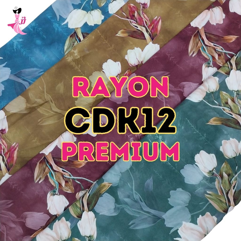 [CDK12]  rayon viscose premium / rayon viscose kembang / rayon viscose / kain viscose gamis / kain r