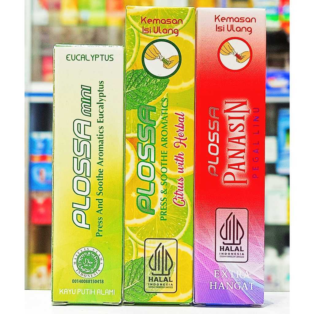 PLOSSA MINI 5ML CITRUS & PANASIN (1BOX ISI 12 PCS) - MEREDAKAN PUSING, MASUK ANGIN DAN PEGAL LINU
