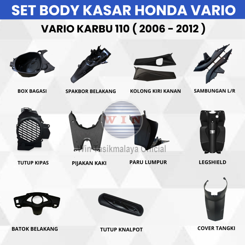 Cover Body Kasar Vario Karbu 110 2006–2012 | Vario 110 Karbu Full Set Plug & Play - WIN Tasikmalaya