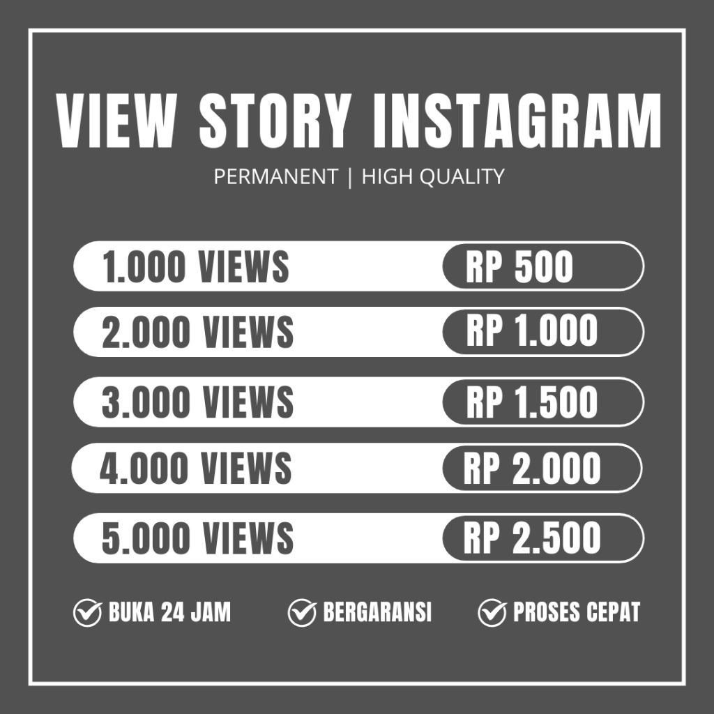 VIEW STORY INSTAGRAM TERMURAH REAL CEPAT PERMANEN