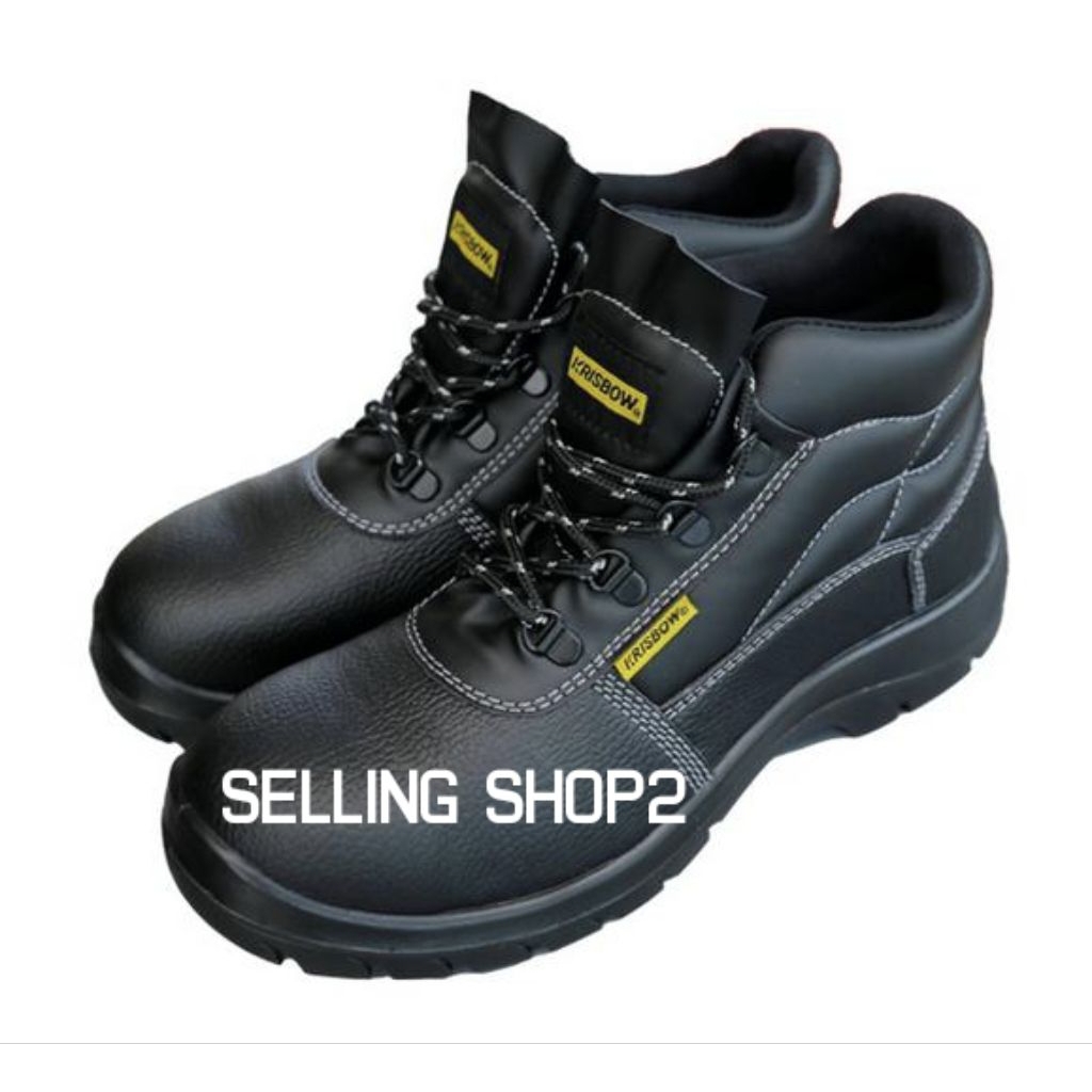 Sepatu Safety Krisbow ARGON 6" HITAM || Safety Shoes Krisbow ARGON 6" || Sepatu Safety ARGON PENGGAN