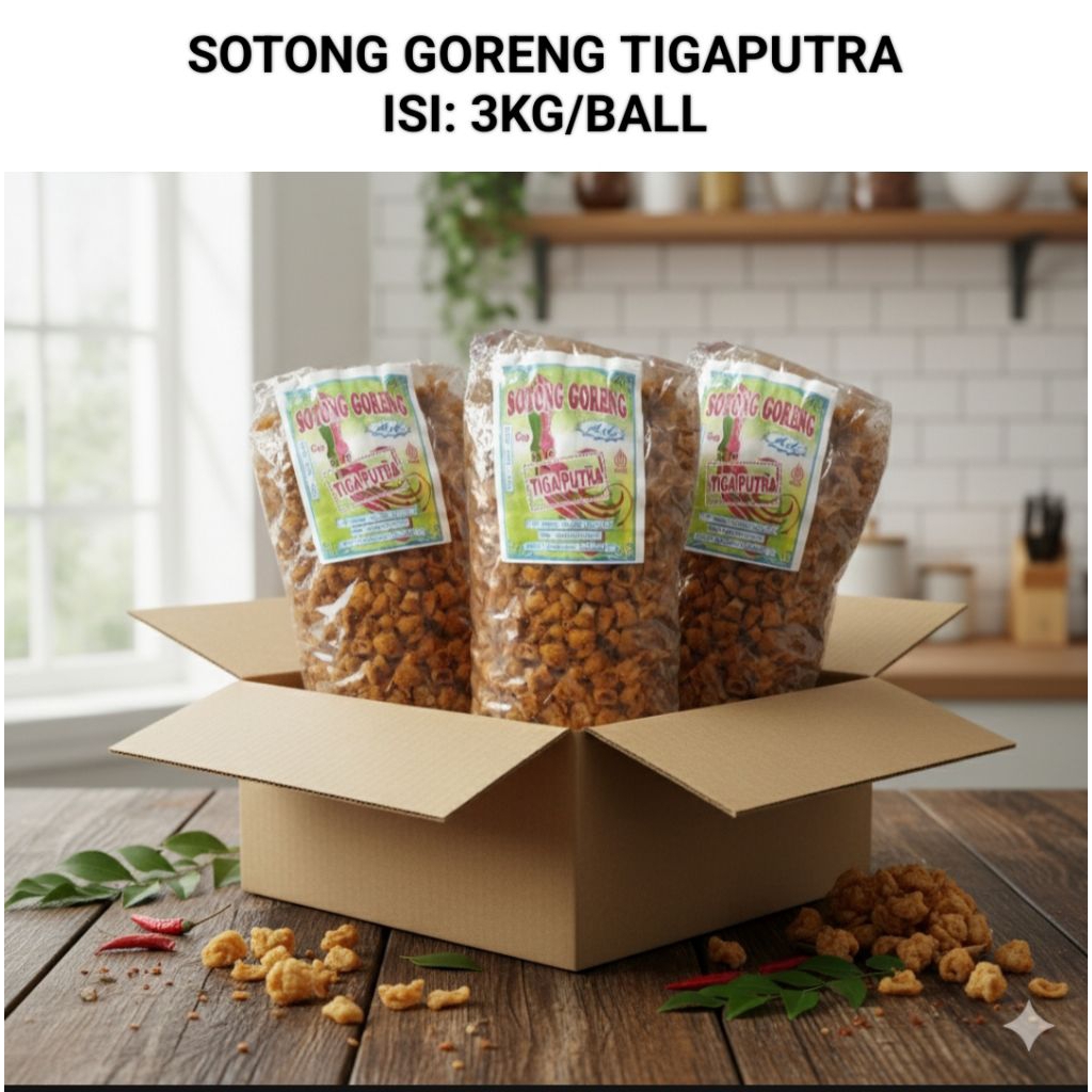 SOTONG GORENG PEDAS TIGA PUTRA 3KG HALAL